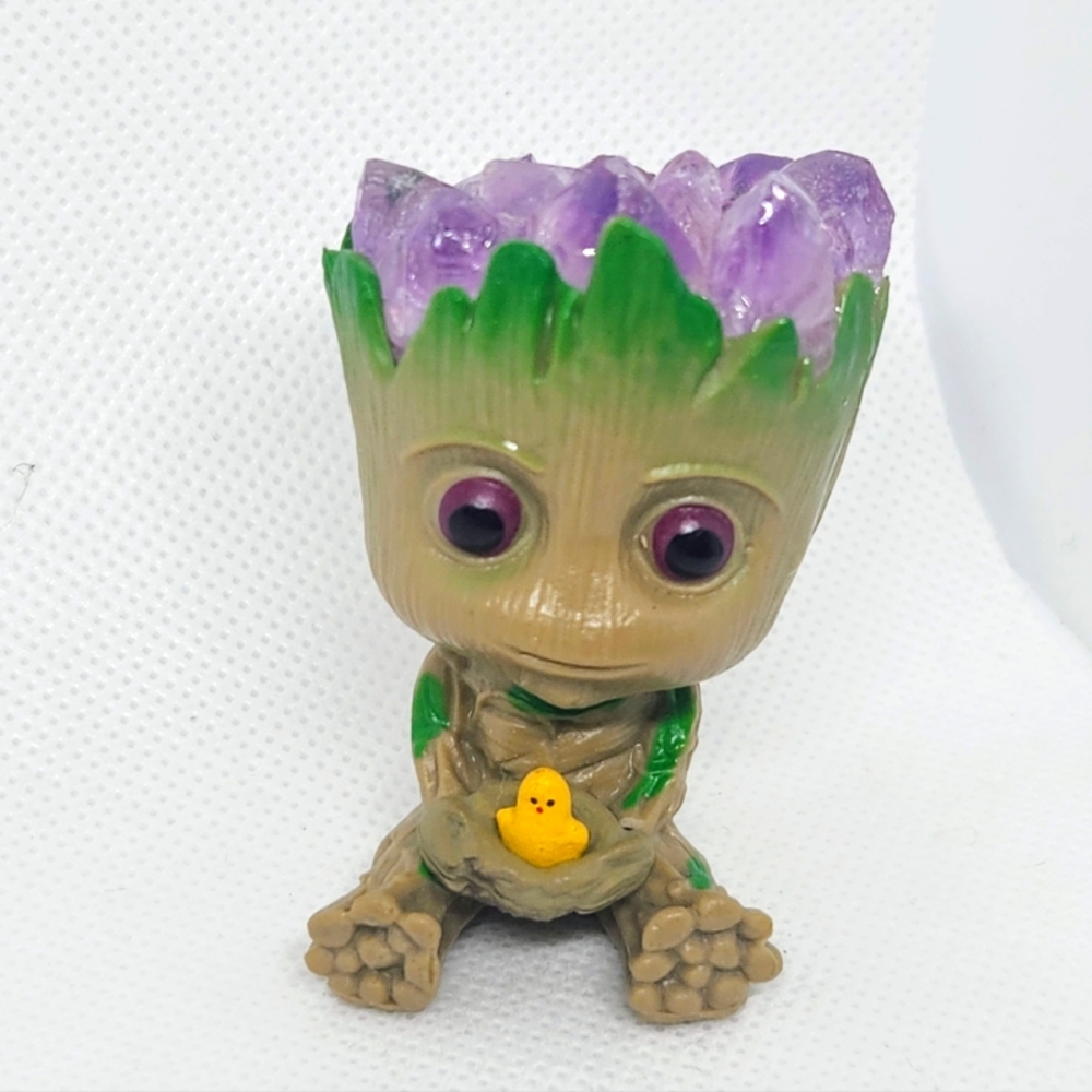 Guardians of the Galaxy Groot Amethyst Figure . Crystal Decor